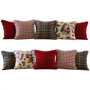 Pillows New Year  Christmas red and green pillows (Pillows